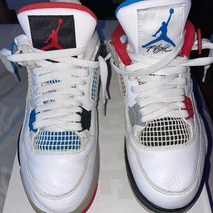 Red, Blue, White, Grey, and Black